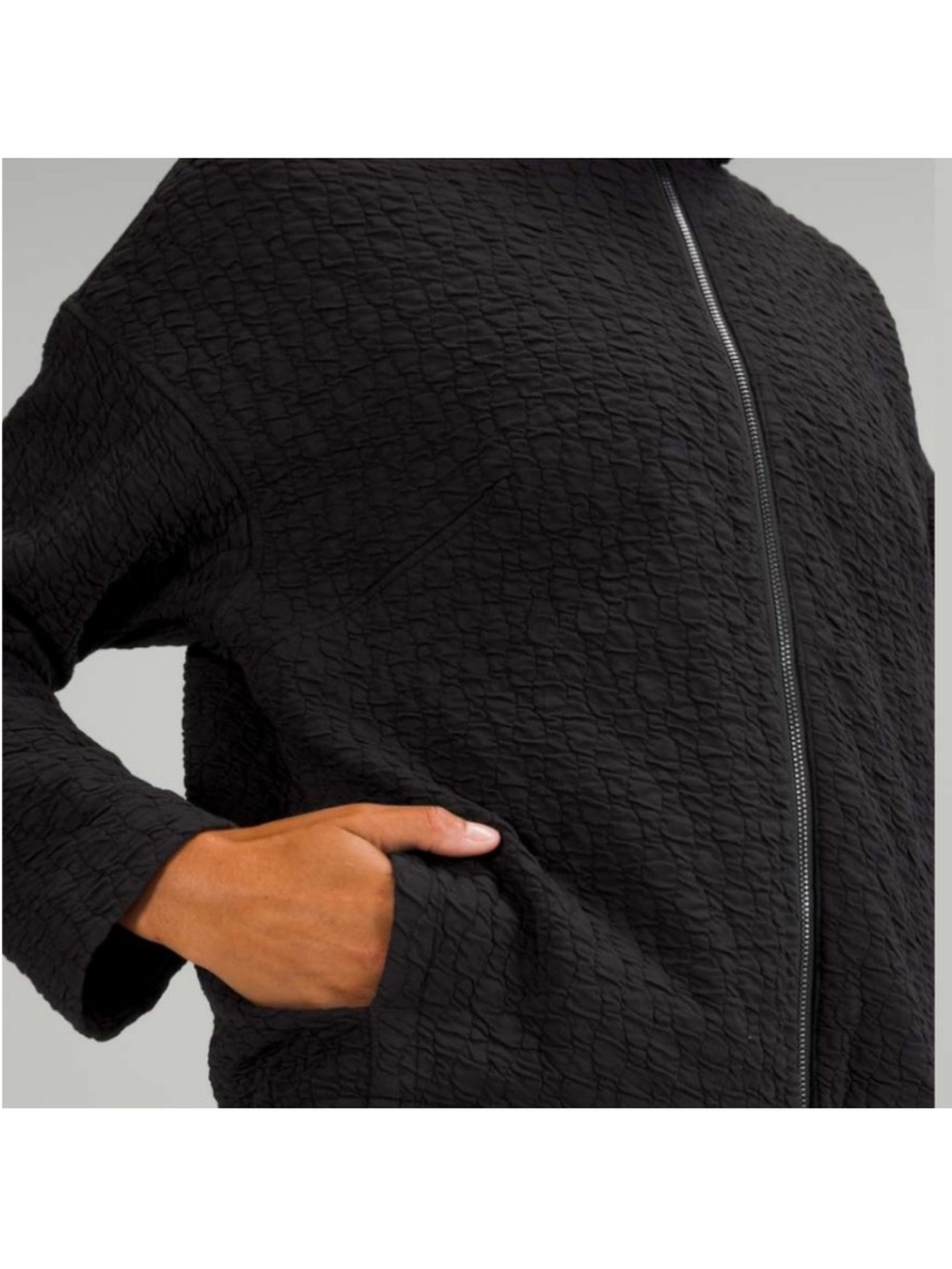 Lululemon black Rippled full
Zip quilted jacket - Picture 3 of 8